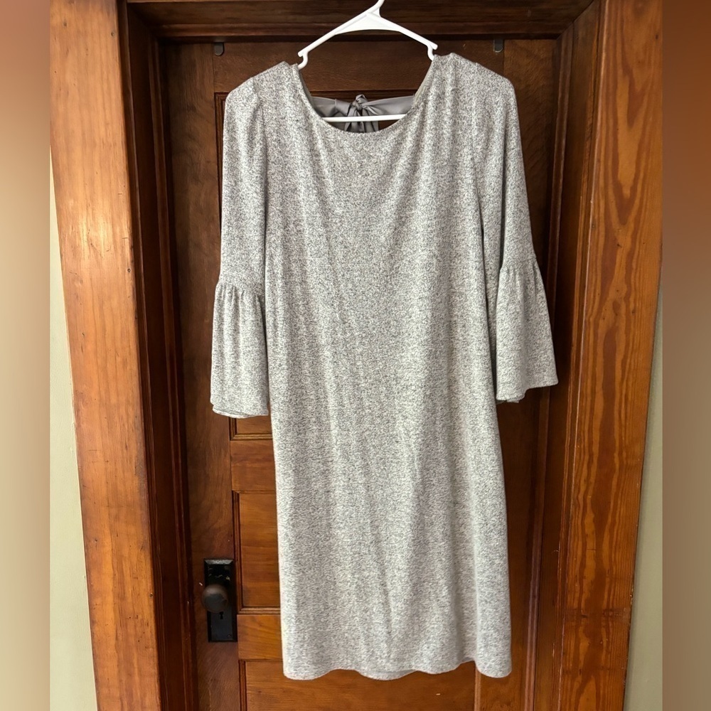 Gray bell sleeves, White House, black market dress